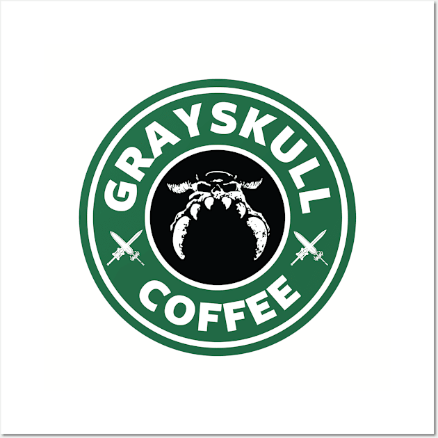 He Man And The Masters Of Universe Greyskull Starbucks Coffee Wall Art by Rebus28